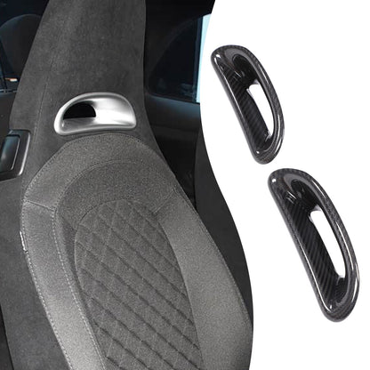 Real Carbon Fiber Front Seat Back Cover For Fiat 500 Abarth 595 2016-2024 12