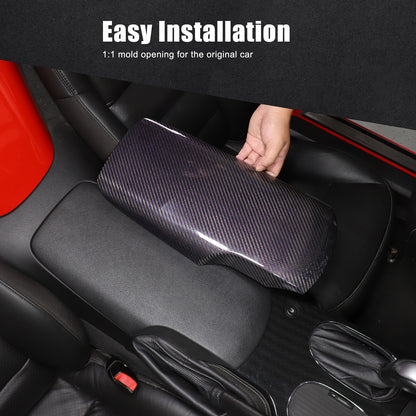 Real Carbon Fiber Center Console Armrest Box Cover Trim For Corvette C6 2005-13 19