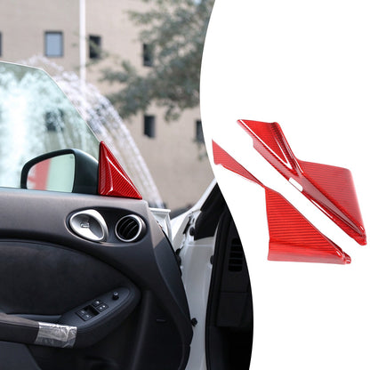 Red Real Carbon Fiber Inner A-Pillar Sticker Trim For Nissan 370Z Z34 2009-2020 12