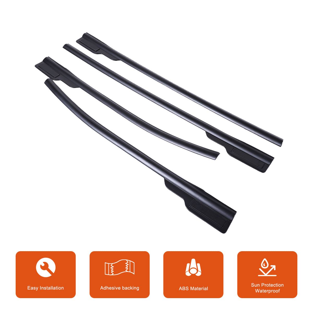 Black Car Window Bottom Strip Cover Trim For Ford Ranger 2015-2021 13
