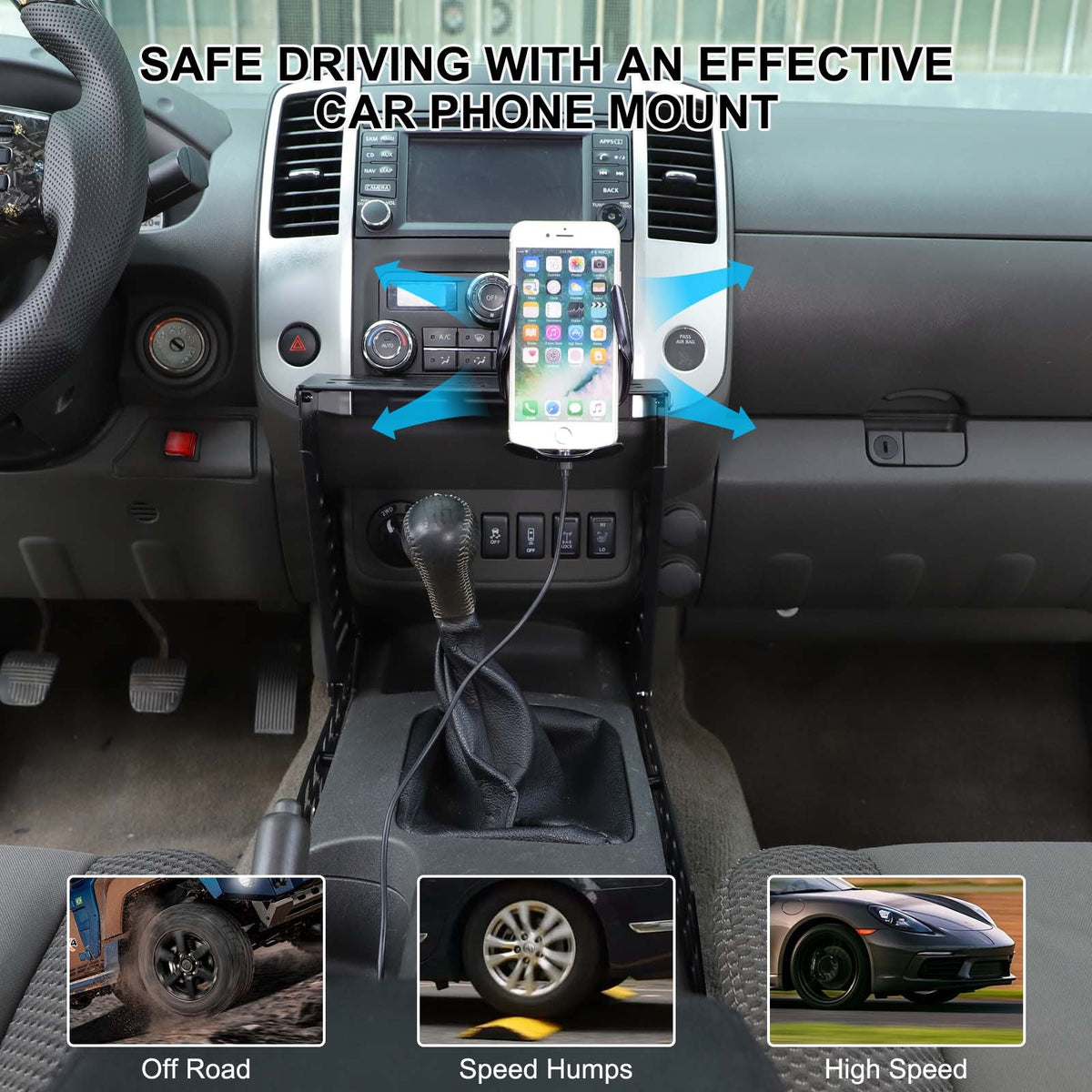 Wireless Center Molle Panel Digital Device Mount For Nissan Frontier D40 2009-17 13
