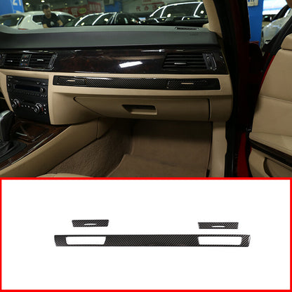 ABS Carbon Fiber Center Console Armrest Panel Trim Set For BMW 3 E90 2005-12 16