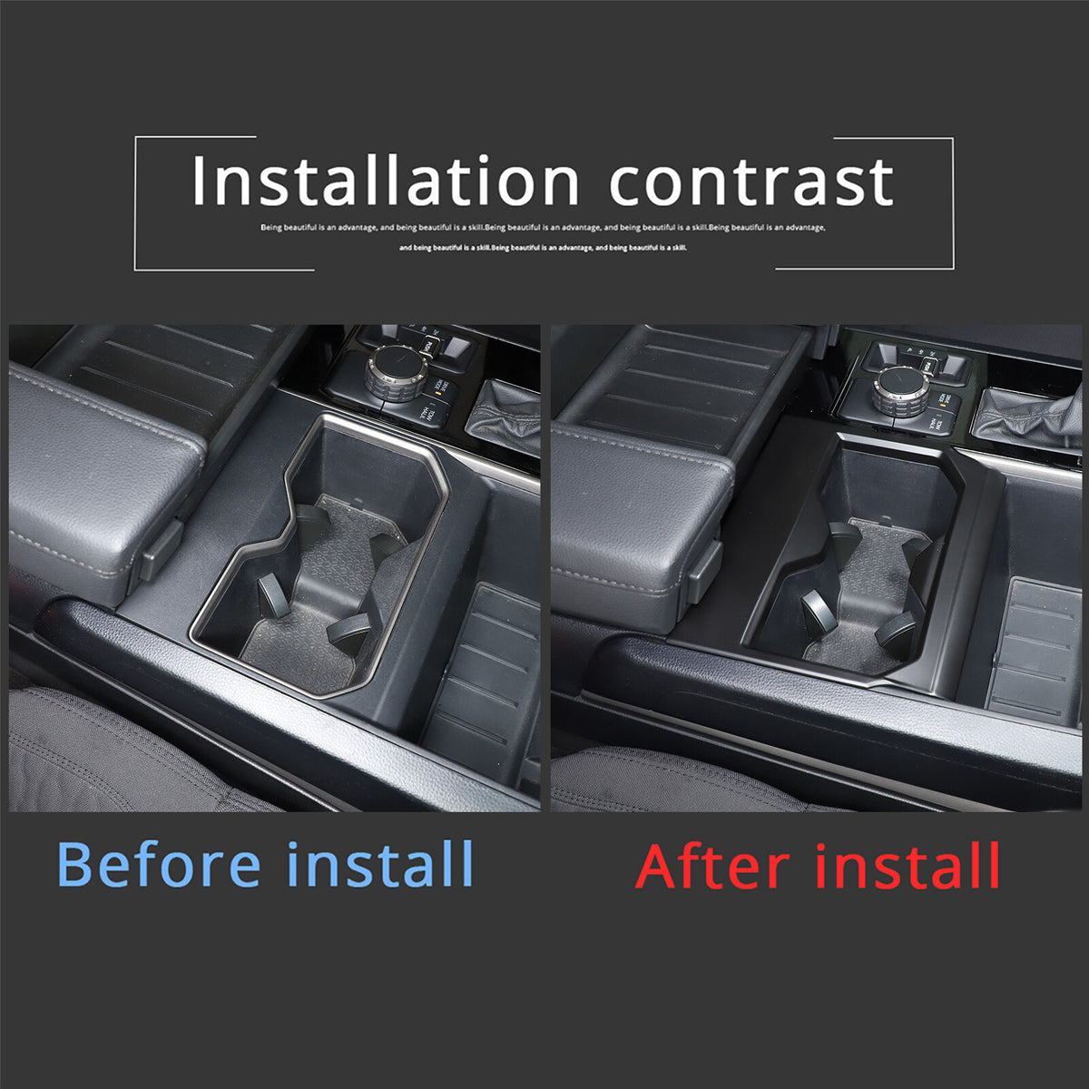 Matte Black ABS Interior Decoration Cover Trim Kit For Toyota Tundra 2022-26 US - Variants 16-20 17