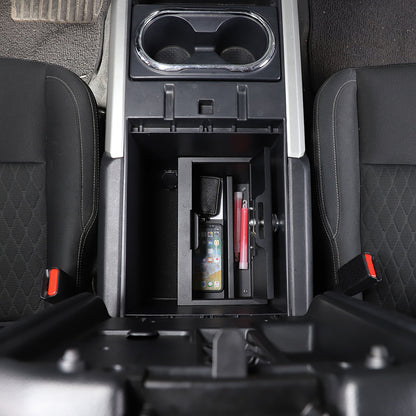 Center Console Safe GUN Storage Lock Box W/ TRAY For Nissan Titan 2016-23 17