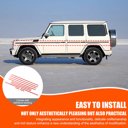 Red Cabon Body Side Door Moulding Sticker For Benz G Class W463 G500/55/63 07-18 13