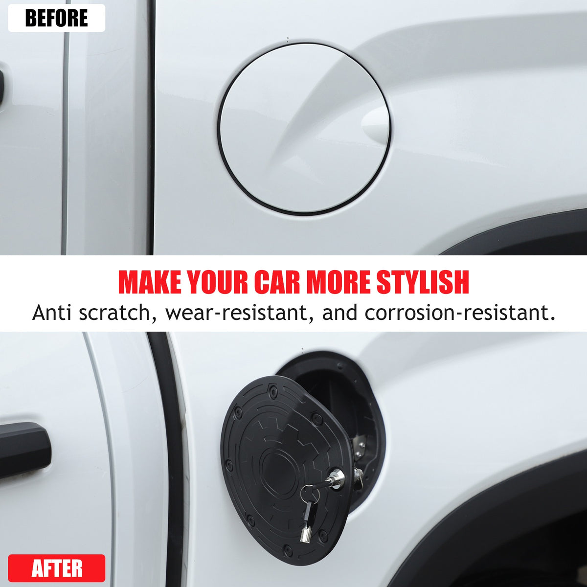 Aluminum Alloy Fuel Tank Anti-Theft Lock Cover Gas Cap For Toyota Tundra 22+ 8