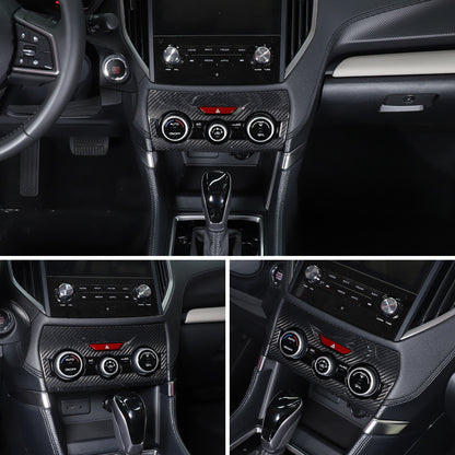 Real Carbon Fiber Air Condition Panel Trim Cover for Subaru Forester 19-24 15