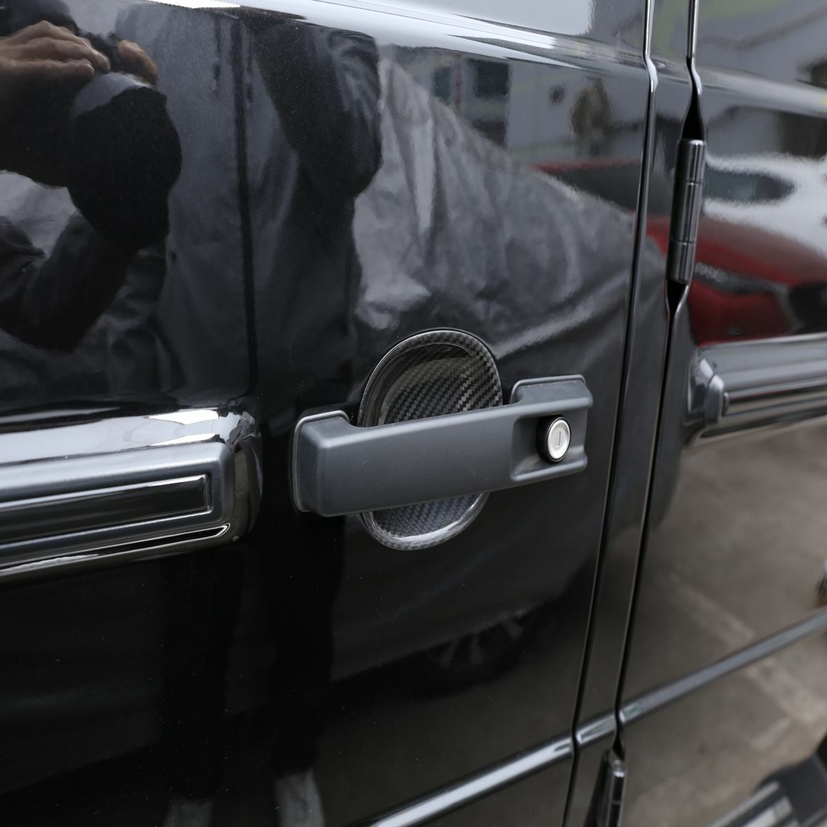 Carbon Fiber Exterior Door Handle Bowl Cover trim For Benz G Class W463 2019-20 6