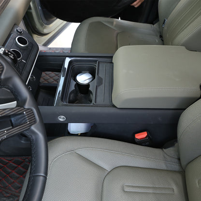 Real Carbon Fiber Center Water Cup Panel Trim For LR Defender 90 110 2020-24 14