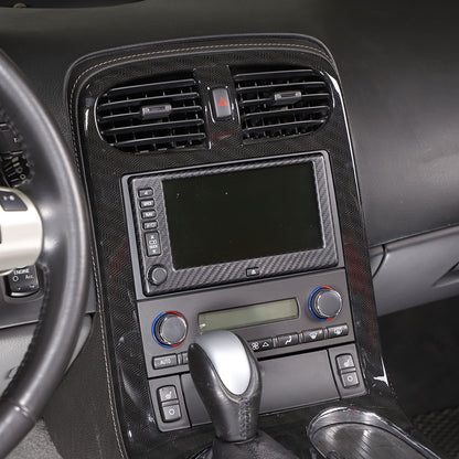 Matte Carbon Fiber Center Navigation Screen Trim Cover For Corvette C6 2005-13 15