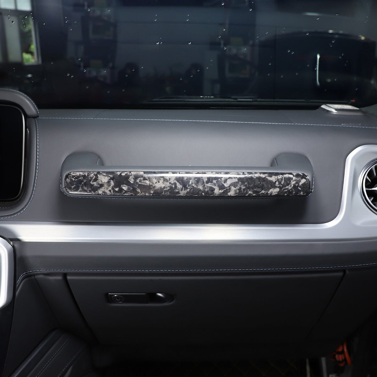 Carbon Copilot Glove Box Handle Decoration Cover For Benz G-Class W463 2019-2023 18