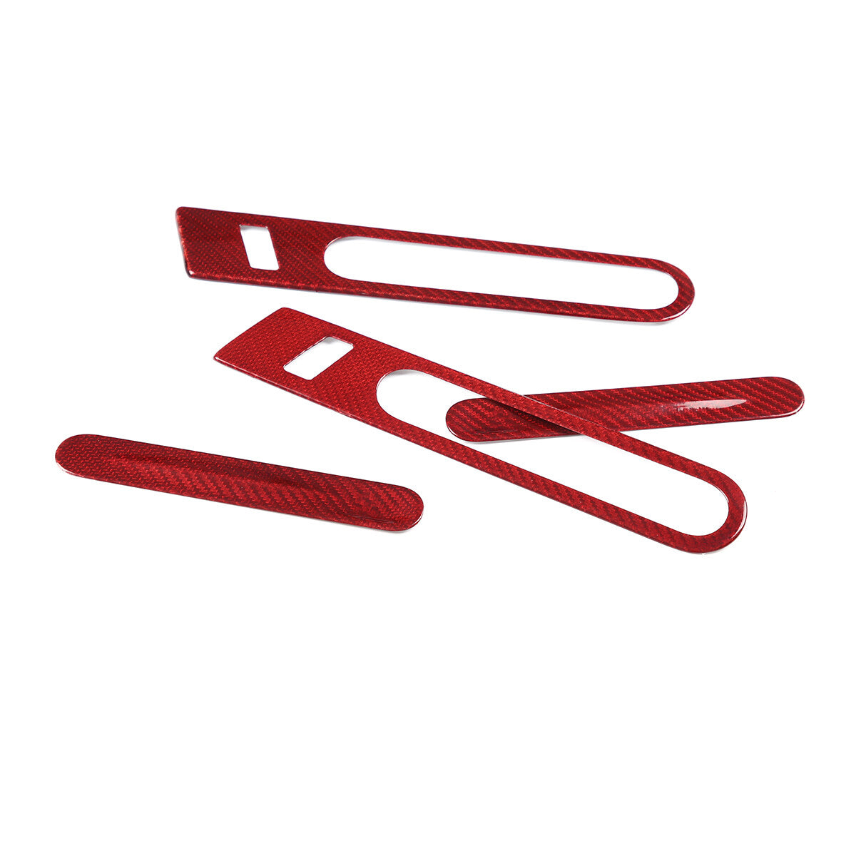 Red Carbon Fiber Exterior Car Door Handle Cover Trim For Nissan GTR R35 2008-16 6