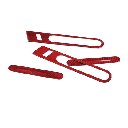 Red Carbon Fiber Exterior Car Door Handle Cover Trim For Nissan GTR R35 2008-16 6