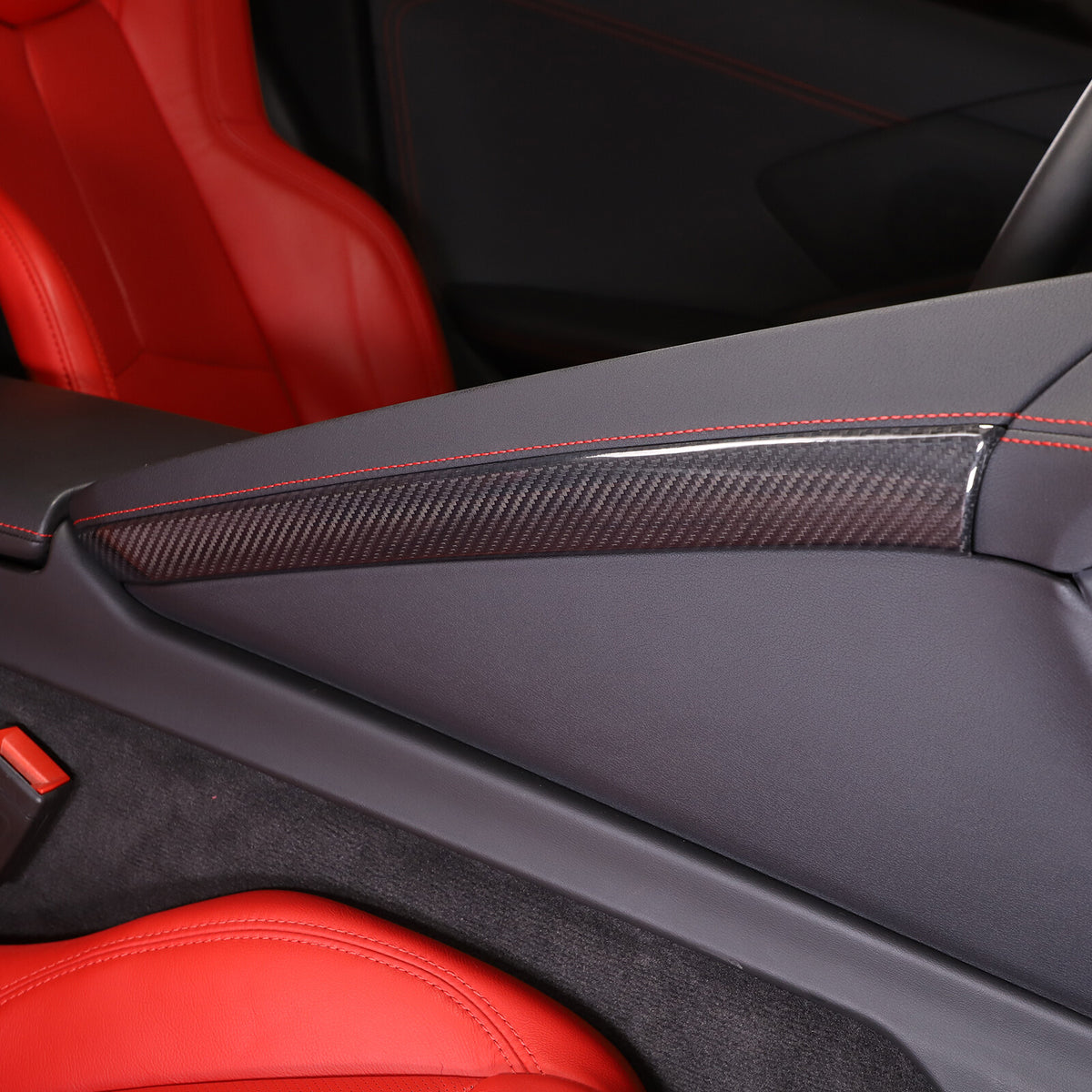 Carbon Fiber Interior Center Console Panel Cover For C8 Corvette Z06 Z51 20-25 18