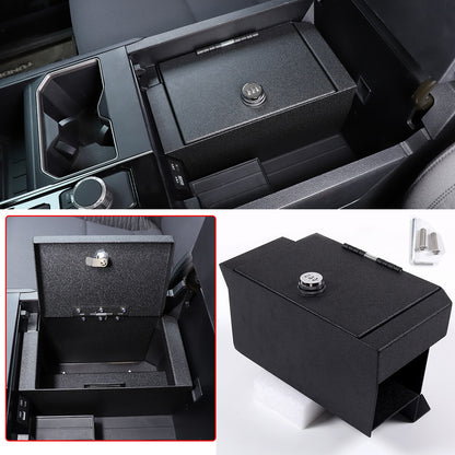 Interior Console Lock Security Storage Vault Safe Box for Toyota Tundra 2022+ 2