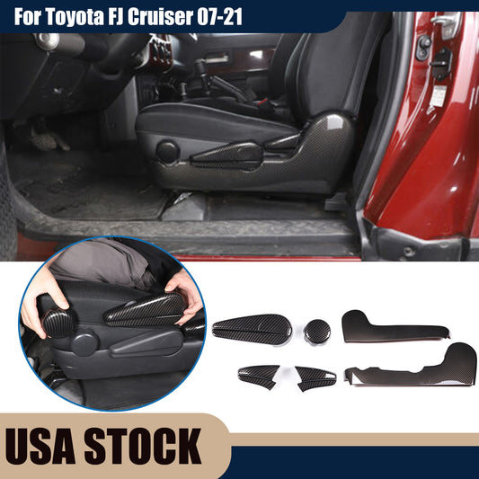 Carbon Fiber ABS Seat Side Panel Trim Cover Kit For Toyota FJ Cruiser 07-21 1