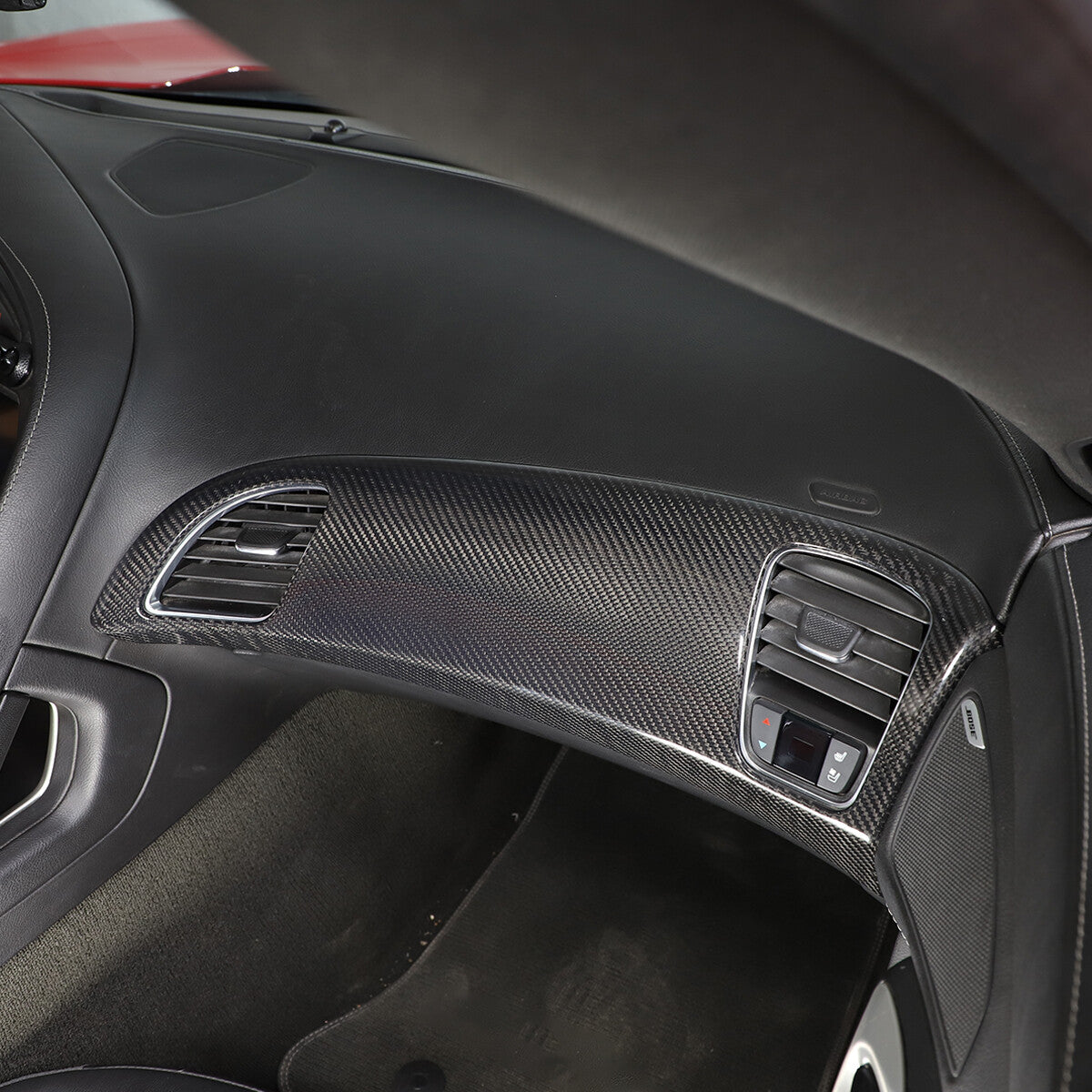 Real Carbon Fiber Dashboard Panel Decor Cover for Corvette C7 14-19 6
