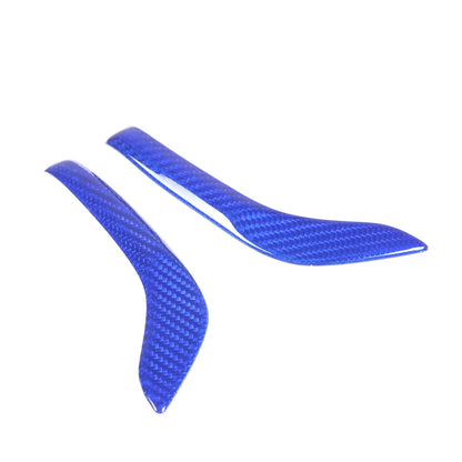 Blue Real Carbon Fiber Gear Shift Knob Side Trim Cover For Maserati Ghibli 19-23 2