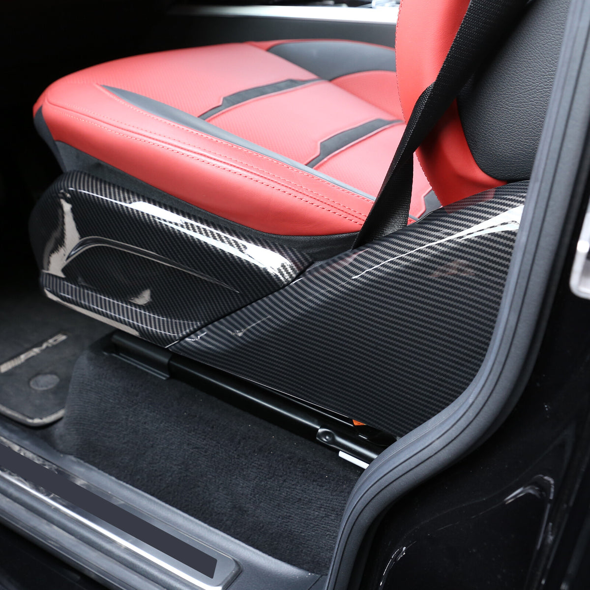 For Benz G-Class 2019-24 Carbon Fiber ABS Seat Button Handle Panel Cover Trim US 9