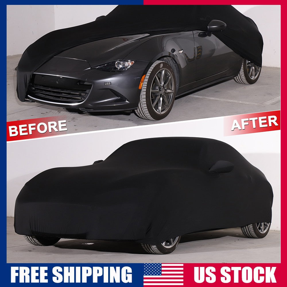 Black Car Protection Waterproof Sun UV Resistant Cover For Mazda MX-5 Miata US 1