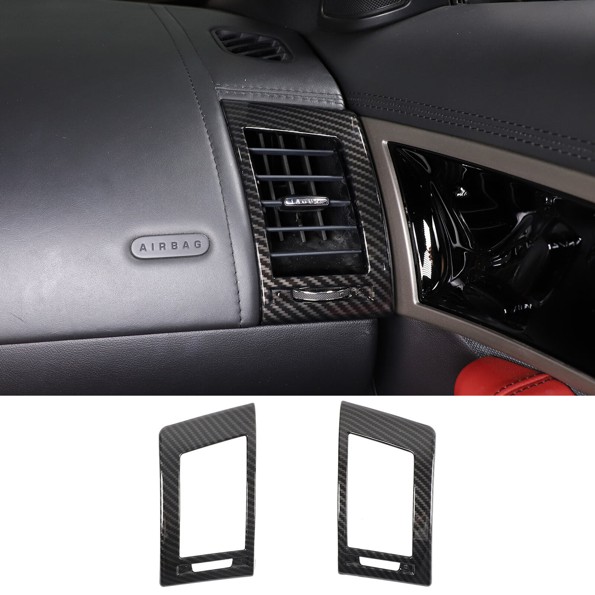 ABS Carbon Fiber Interior Full Set Cover Trim Kit For Jaguar F-type X152 2013-25 - Styles 6-10 3