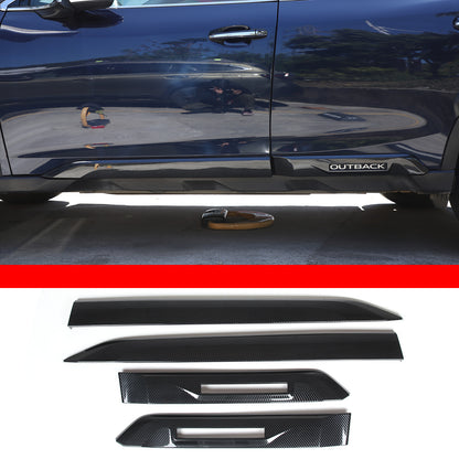 Carbon Fiber ABS Body Side Door Molding Cover Trim Guard For Subaru Outback 20+ 6