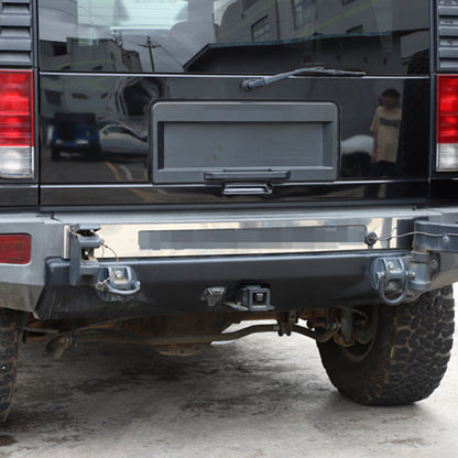 Silver Steel Rear Bumper Decorative Panel Trim Cover For Hummer H2 2003-2009 11