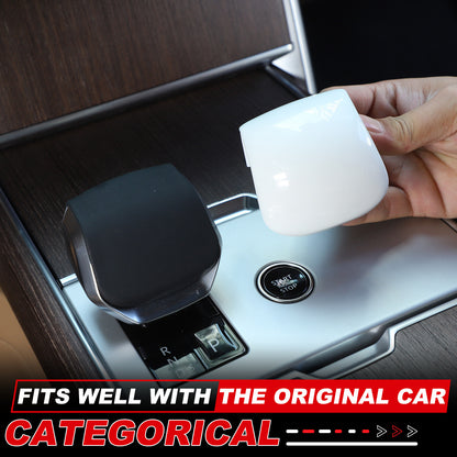 Ceramic White Gear Shift Knob Cover Replacement Trim For LR Discovery 5 LR5 21+ 4