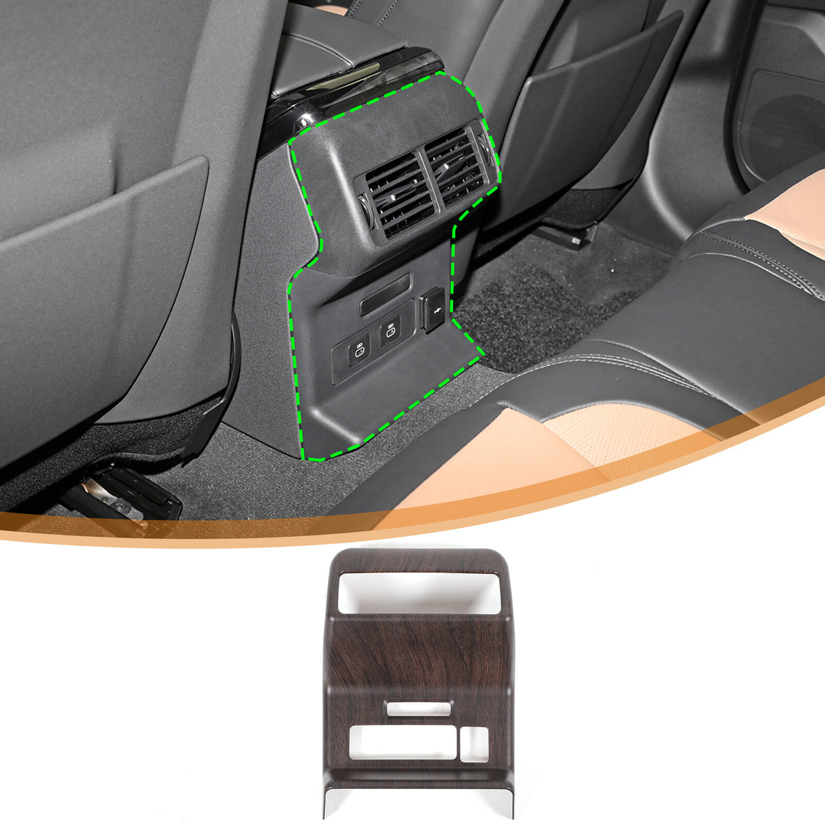 Grain Rear Air Vent Outlet Trim Cover For Range Rover Velar L560 2024+ 4