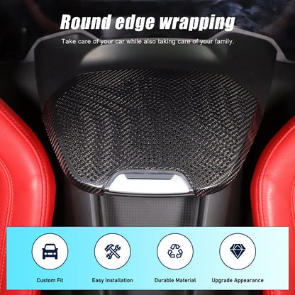 Real Carbon Fiber Rear Seat Single Speaker Grill Trim For Corvette C8 1LT 2020+ 13