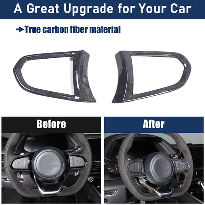 Forged Real Carbon fiber Steering Wheel Button Cover Trim For Lotus EMIRA 21-25 16