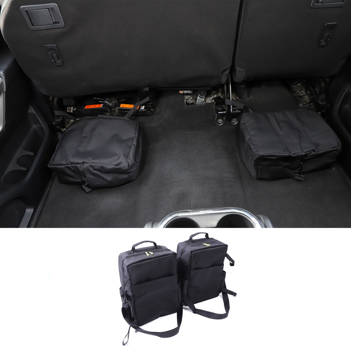 Black Underseat Organizer Tool Pockets Storage Bag for Nissan Titan 2016-2023 17