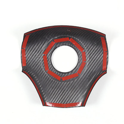 Real Dry Carbon fiber Center Steering wheel trim cover For Corvette C6 2005-2013 16
