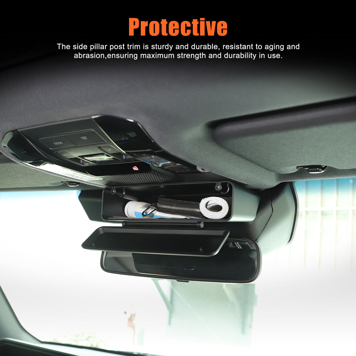 Interior Rearview Mirror Base Storage Box For Toyota Land Cruiser LC250 24+ US 19