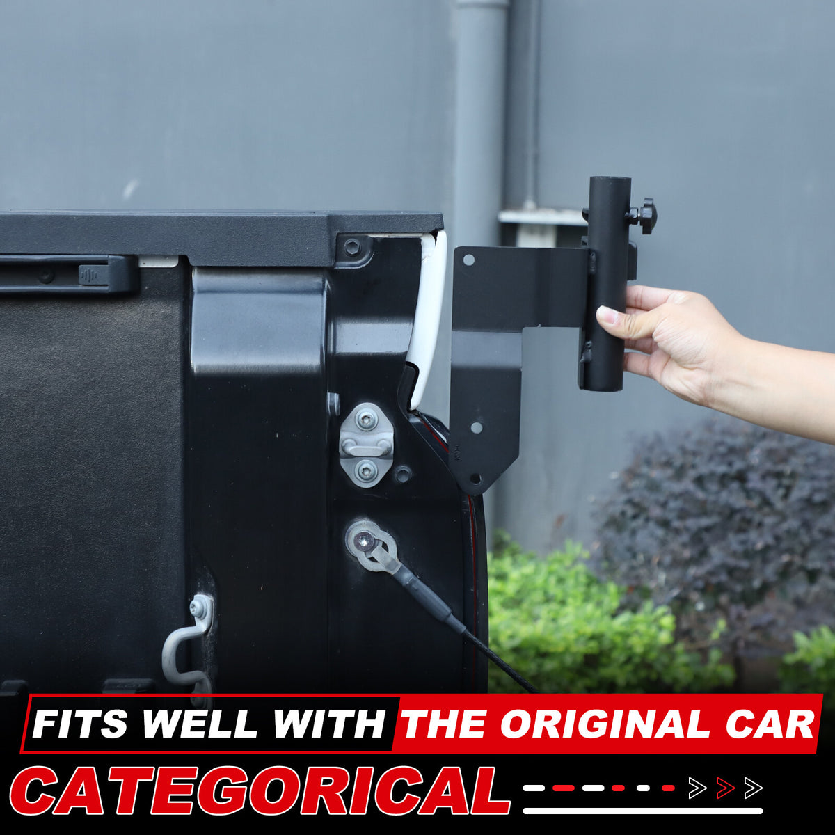 Front Bumper Flagpole Holder Antenna Mount Bracket For Toyota Tundra 2022-25 US 3