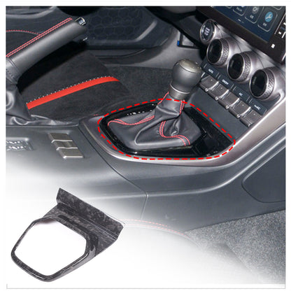 Forged Carbon Fiber Center Gear Panel Cover Trim For Toyota 86 Subaru BRZ 2022 6