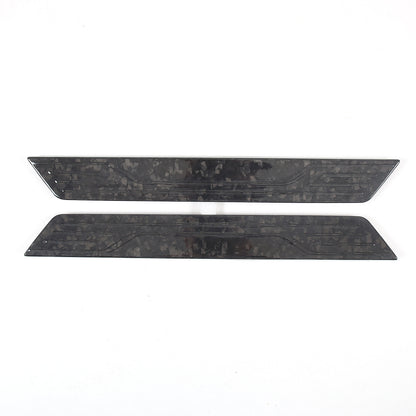 Forged Carbon Fiber Door Plate Sill Scuff Cover Trim For C8 Corvette 2020-26 2