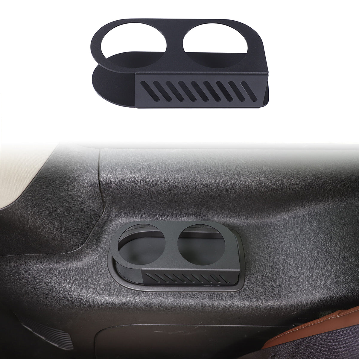 Aluminum Alloy Right Side Rear Cup Holder Trim For Cadillac Escalade 2007-2014 2