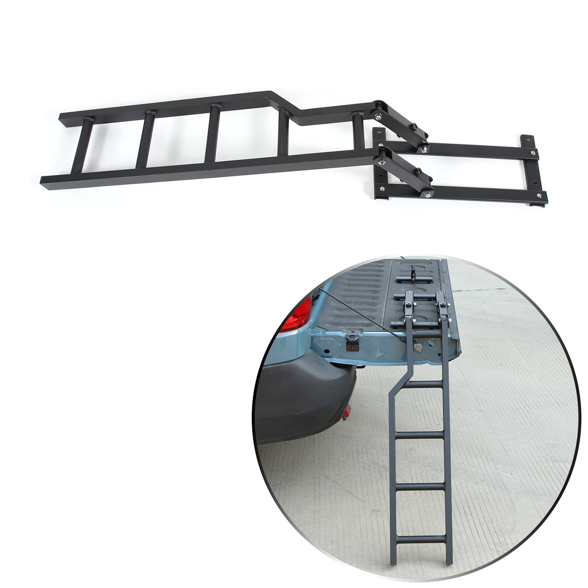 Pickup Truck Tailgate Ladder Foot Step Ladder For Ford Maverick 2022-2024 US 5