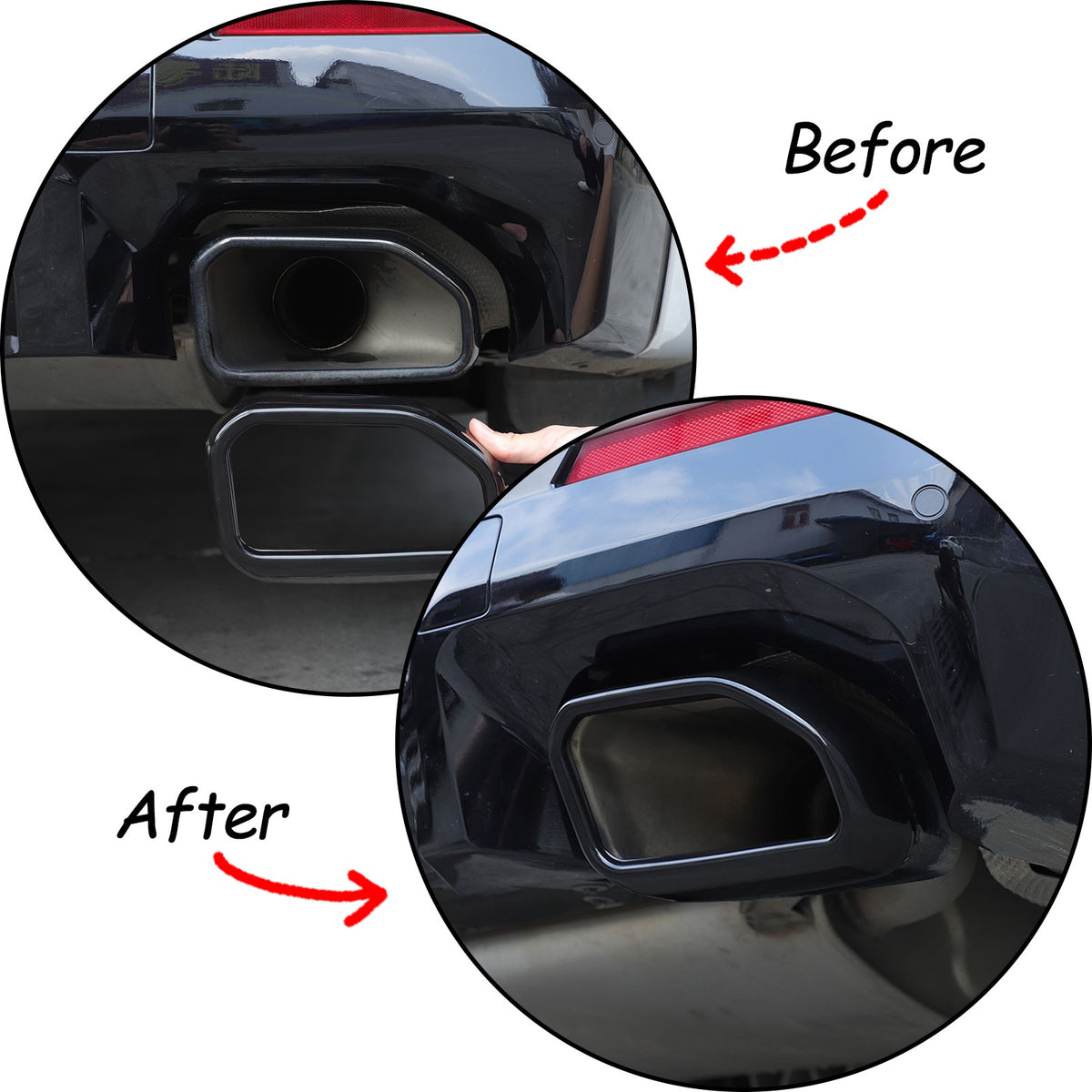 Steel Glossy Black Exhaust Tailpipe Tip Trim For BMW X3 G01 X4 G02 2022-2024 5