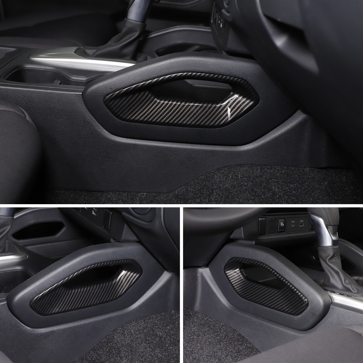 Carbon Fiber ABS Center Console Side Armrest Trim For Nissan Frontier 2022+ US 5