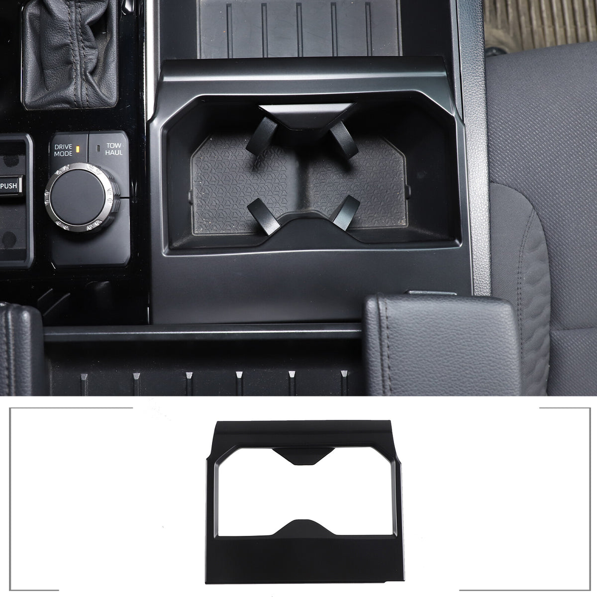 Matte Black ABS Interior Decoration Cover Trim Kit For Toyota Tundra 2022-26 US - Variants 16-20 16