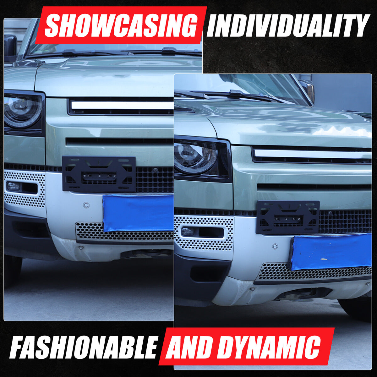 Front Bumper Tow Hook License Plate Mount Bracket For LR Defender L663 20-24 US 20