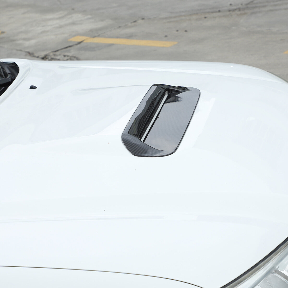 Carbon fiber engine hood air outlet vent cover trim for Toyota Tacoma 13-15 7