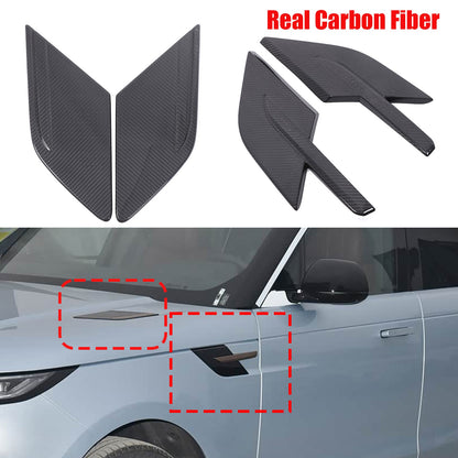 Real Carbon Fiber Hood Side Trim Cover Set for LR Range Rover Sport L461 2023+ 1
