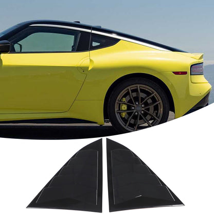 Piano Black Rear Window Triangle Louver Shutter Trim For Nissan 400Z Z34 21+ 9
