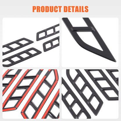 Matte Black ABS Reverse Light Protection Grille Trim For Corvette C8 20+ US 13