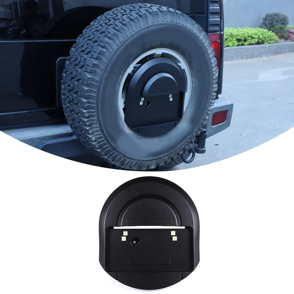 Matte Balck Rear License Plate Bracket Spare Tire Carrier For Hummer H2 2003-09 2