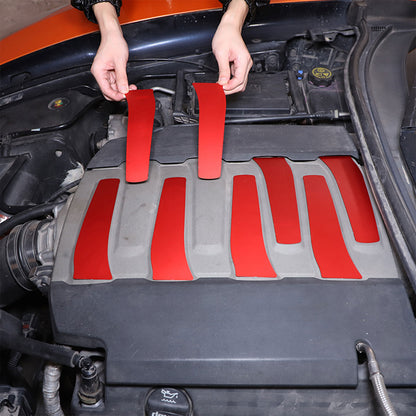 8Pcs Red Interior Alloy Engine Panel Covers Plate Fit for Corvette C7 2014-19 US 4