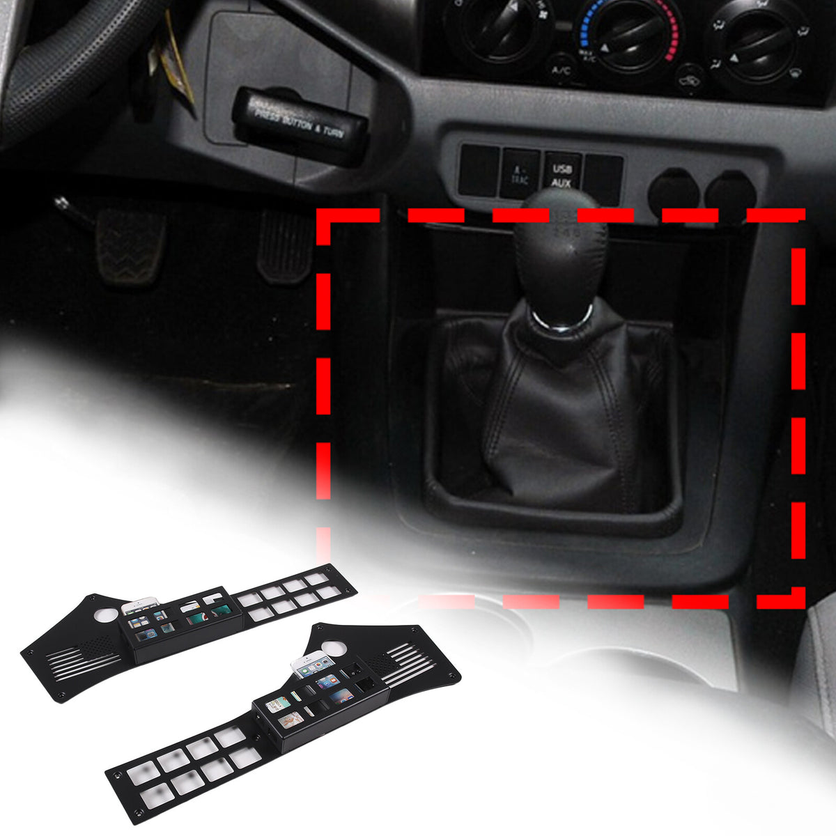 Flag Center Gear Shift Storage Box Organizer Tray Basket for Toyota Tacoma 06-14 14